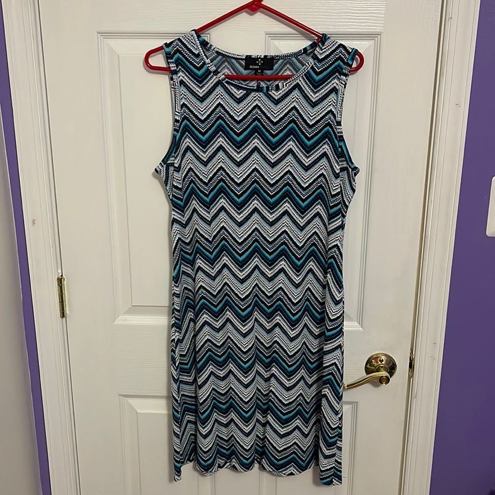 Sleeveless Chevron Dress